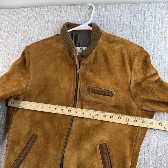 Vintage Sears Fieldmaster Suede Leather Bomber Jacket Size 38 Regular Brown - Picture 5 of 8